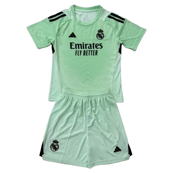 Brankářské Fotbalové Dresy Real Madrid Dětské 2025-26 Zelená Brankářské Fotbalové Dresy Real Madrid Dětské 2025-26 Zelená