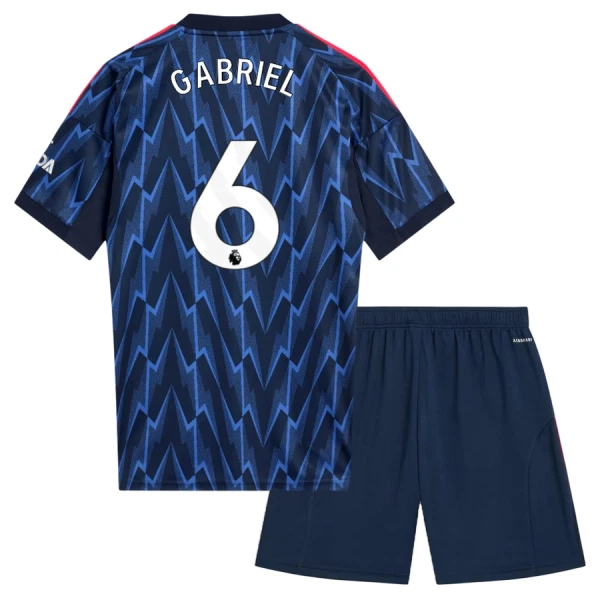 Fotbalové Dresy Arsenal Gabriel 6 Dětské Venkovní 2025-26 Fotbalové Dresy Arsenal Gabriel 6 Dětské Venkovní 2025-26