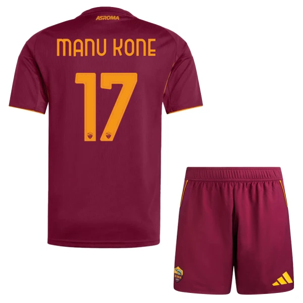 Fotbalové Dresy AS Řím Manu Kone 17 Dětské Domácí 2025-26 Fotbalové Dresy AS Řím Manu Kone 17 Dětské Domácí 2025-26