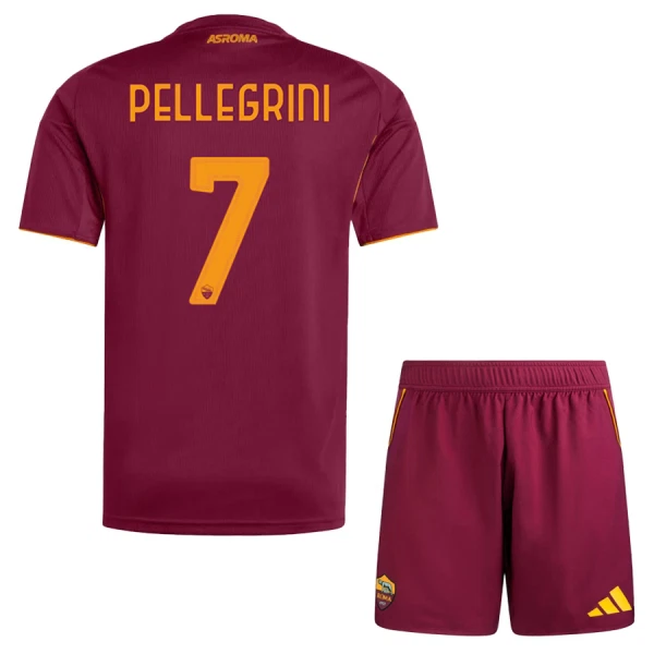 Fotbalové Dresy AS Řím Pellegrini 7 Dětské Domácí 2025-26 Fotbalové Dresy AS Řím Pellegrini 7 Dětské Domácí 2025-26
