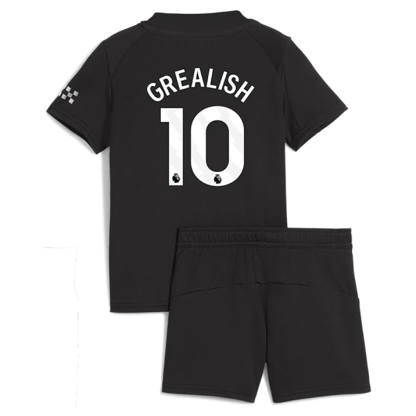 Fotbalové Dresy Manchester City Jack Grealish 10 Dětské Venkovní 2025-26 Fotbalové Dresy Manchester City Jack Grealish 10 Dětské Venkovní 2025-26