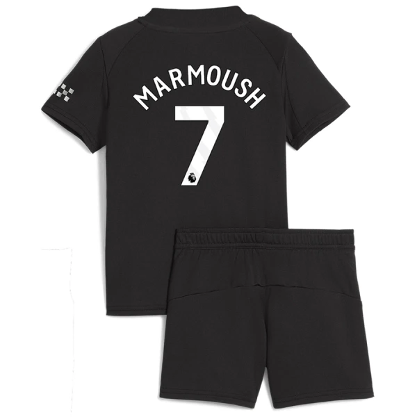 Fotbalové Dresy Manchester City Marmoush 7 Dětské Venkovní 2025-26 Fotbalové Dresy Manchester City Marmoush 7 Dětské Venkovní 2025-26