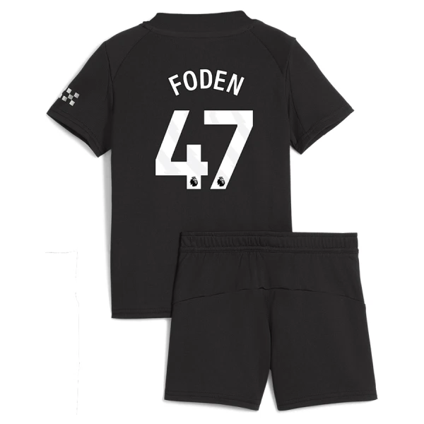 Fotbalové Dresy Manchester City Phil Foden 47 Dětské Venkovní 2025-26 Fotbalové Dresy Manchester City Phil Foden 47 Dětské Venkovní 2025-26