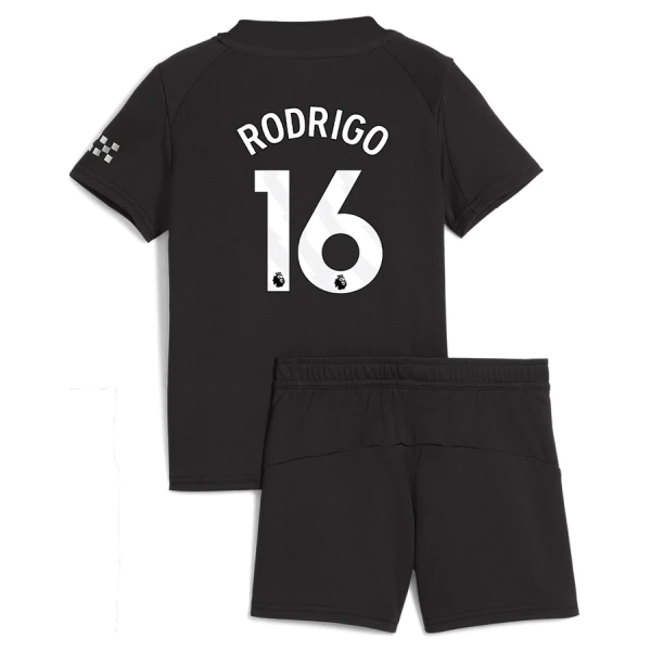 Fotbalové Dresy Manchester City Rodrigo Hernández 16 Dětské Venkovní 2025-26 Fotbalové Dresy Manchester City Rodrigo Hernández 16 Dětské Venkovní 2025-26