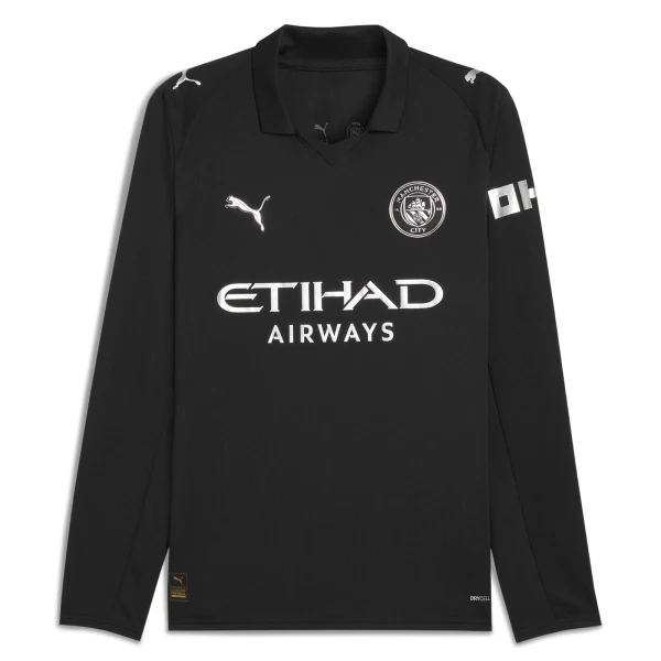 Fotbalové Dresy Manchester City Venkovní 2025-26 Dlouhý Rukáv Fotbalové Dresy Manchester City Venkovní 2025-26 Dlouhý Rukáv