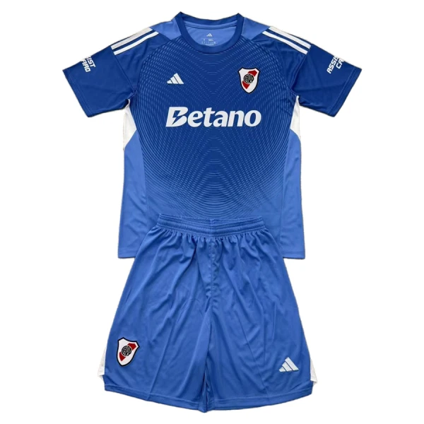 Brankářské Fotbalové Dresy River Plate Dětské 2025-26 Modrá Brankářské Fotbalové Dresy River Plate Dětské 2025-26 Modrá