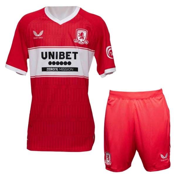 Fotbalové Dresy Middlesbrough Dětské Domácí 2025-26 Fotbalové Dresy Middlesbrough Dětské Domácí 2025-26
