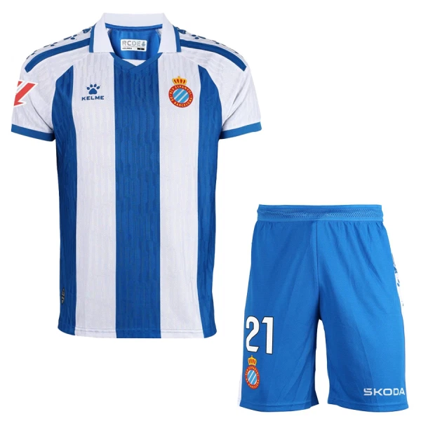 Fotbalové Dresy RCD Espanyol Dětské Domácí 2025-26 Fotbalové Dresy RCD Espanyol Dětské Domácí 2025-26