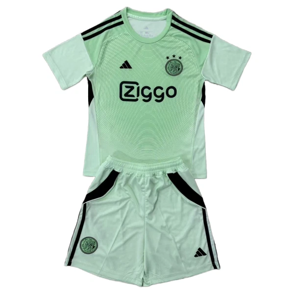 Brankářské Fotbalové Dresy Ajax Amsterdam Amsterdam Dětské 2025-26 Zelená Brankářské Fotbalové Dresy Ajax Amsterdam Amsterdam Dětské 2025-26 Zelená