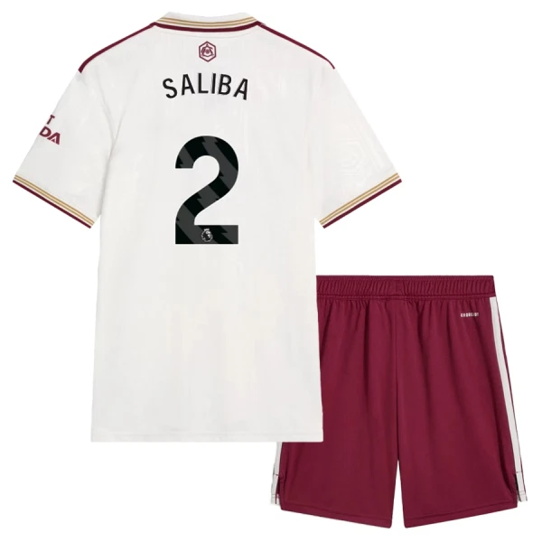 Fotbalové Dresy Arsenal Saliba 2 Dětské Alternativní 2025-26 Fotbalové Dresy Arsenal Saliba 2 Dětské Alternativní 2025-26