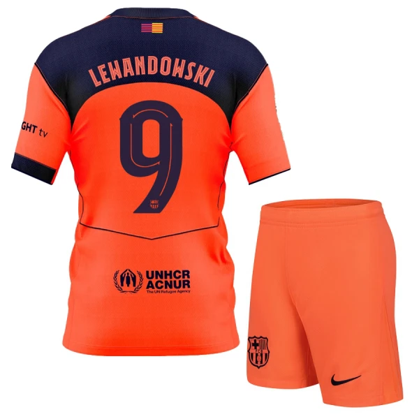 Fotbalové Dresy FC Barcelona Robert Lewandowski 9 Dětské Alternativní 2025-26 Fotbalové Dresy FC Barcelona Robert Lewandowski 9 Dětské Alternativní 2025-26