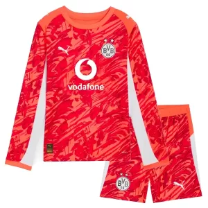 Brankářské Fotbalové Dresy Borussia Dortmund Dětské 2025-26 Červená Dlouhý Rukáv Brankářské Fotbalové Dresy Borussia Dortmund Dětské 2025-26 Červená Dlouhý Rukáv