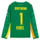 Brankářské Fotbalové Dresy Borussia Dortmund Kobel 1 2025-26 Zelená Dlouhý Rukáv Brankářské Fotbalové Dresy Borussia Dortmund Kobel 1 2025-26 Zelená Dlouhý Rukáv