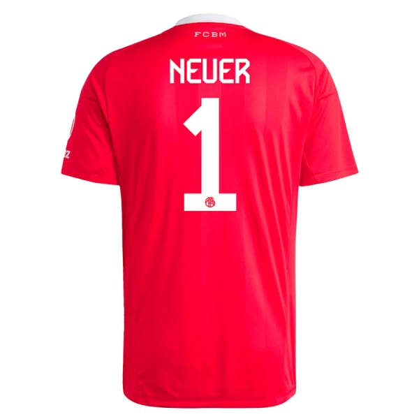 Brankářské Fotbalové Dresy FC Bayern Mnichov Manuel Neuer 1 2025-26 Červená Brankářské Fotbalové Dresy FC Bayern Mnichov Manuel Neuer 1 2025-26 Červená