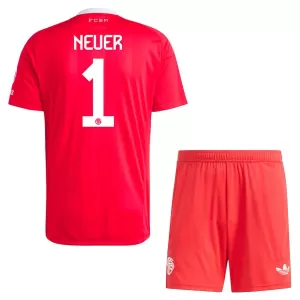 Brankářské Fotbalové Dresy FC Bayern Mnichov Manuel Neuer 1 Dětské 2025-26 Červená Brankářské Fotbalové Dresy FC Bayern Mnichov Manuel Neuer 1 Dětské 2025-26 Červená