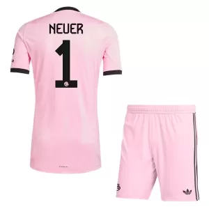 Brankářské Fotbalové Dresy FC Bayern Mnichov Manuel Neuer 1 Dětské 2025-26 Růžová Brankářské Fotbalové Dresy FC Bayern Mnichov Manuel Neuer 1 Dětské 2025-26 Růžová