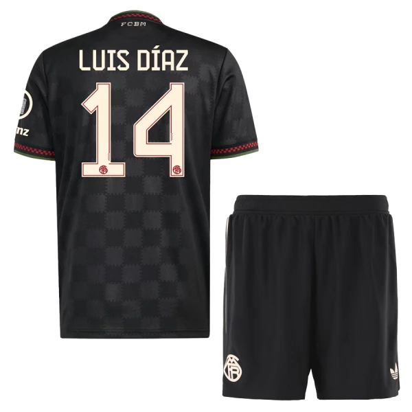 Fotbalové Dresy FC Bayern Mnichov Luis Díaz 14 Dětské Alternativní 2025-26 Fotbalové Dresy FC Bayern Mnichov Luis Díaz 14 Dětské Alternativní 2025-26