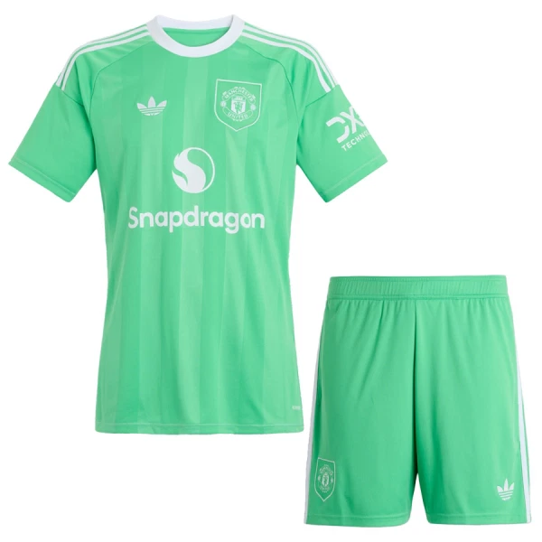 Brankářské Fotbalové Dresy Manchester United Dětské 2025-26 Zelená Brankářské Fotbalové Dresy Manchester United Dětské 2025-26 Zelená