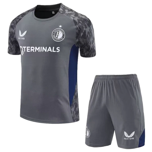 Feyenoord Rotterdam Tréninkový Dresy Dětské 2025-26 Šedá Feyenoord Rotterdam Tréninkový Dresy Dětské 2025-26 Šedá