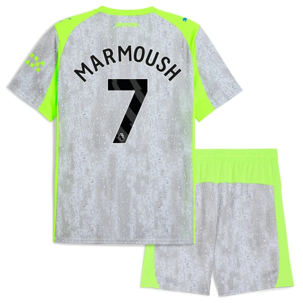 Fotbalové Dresy Manchester City Marmoush 7 Dětské Alternativní 2025-26 Fotbalové Dresy Manchester City Marmoush 7 Dětské Alternativní 2025-26