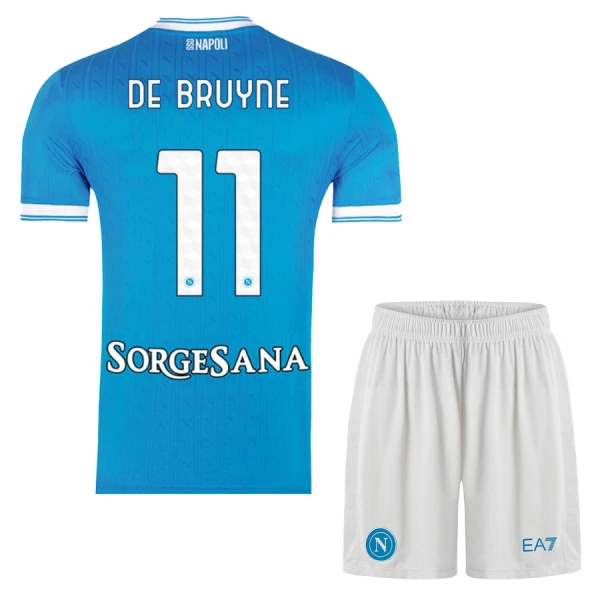 Fotbalové Dresy Napoli Kevin De Bruyne 11 Dětské Domácí 2025-26 Fotbalové Dresy Napoli Kevin De Bruyne 11 Dětské Domácí 2025-26