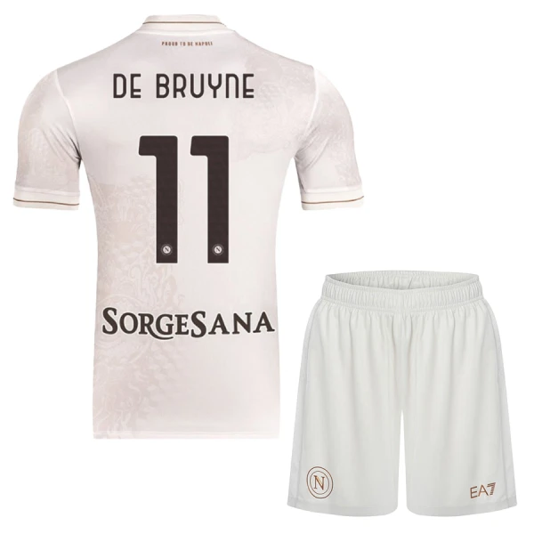 Fotbalové Dresy Napoli Kevin De Bruyne 11 Dětské Venkovní 2025-26 Fotbalové Dresy Napoli Kevin De Bruyne 11 Dětské Venkovní 2025-26