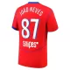Fotbalové Dresy Paris Saint-Germain Joao Neves 87 Alternativní 2025-26 Fotbalové Dresy Paris Saint-Germain Joao Neves 87 Alternativní 2025-26
