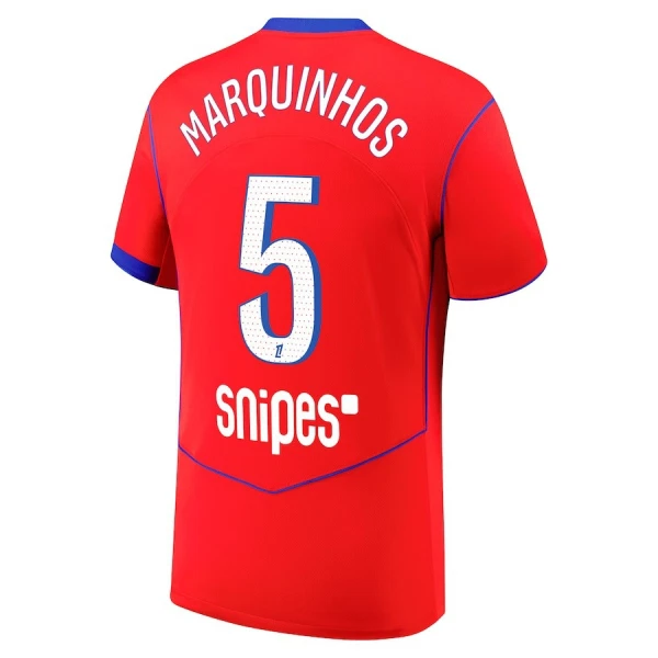 Fotbalové Dresy Paris Saint-Germain Marquinhos 5 Alternativní 2025-26 Fotbalové Dresy Paris Saint-Germain Marquinhos 5 Alternativní 2025-26