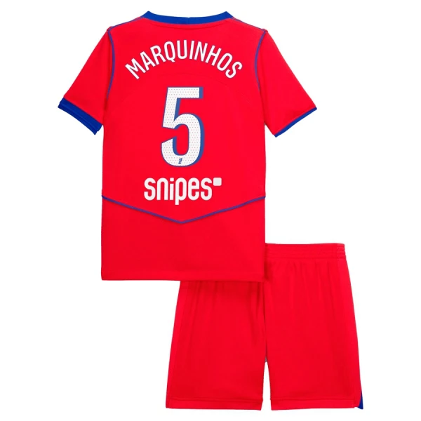 Fotbalové Dresy Paris Saint-Germain Marquinhos 5 Dětské Alternativní 2025-26 Fotbalové Dresy Paris Saint-Germain Marquinhos 5 Dětské Alternativní 2025-26
