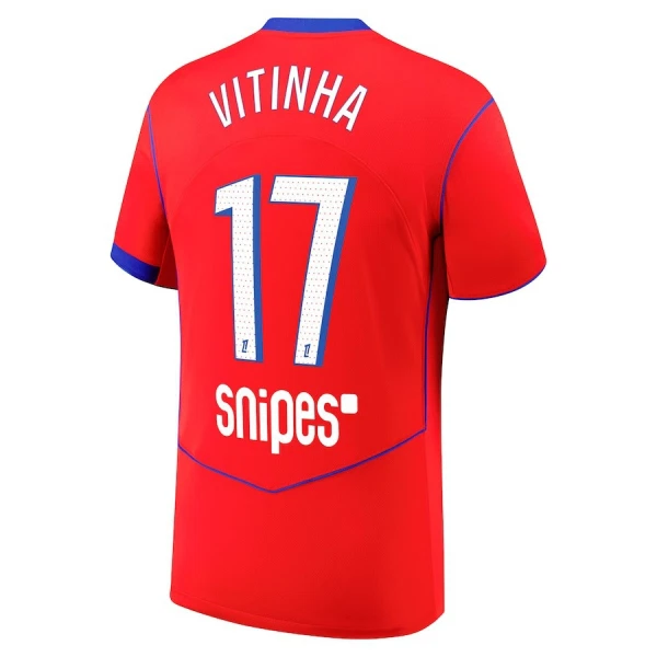 Fotbalové Dresy Paris Saint-Germain Vitinha 17 Alternativní 2025-26 Fotbalové Dresy Paris Saint-Germain Vitinha 17 Alternativní 2025-26