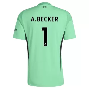 Brankářské Fotbalové Dresy Liverpool FC Alisson Becker 1 2025-26 Zelená Brankářské Fotbalové Dresy Liverpool FC Alisson Becker 1 2025-26 Zelená