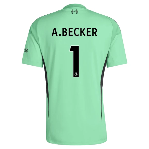 Brankářské Fotbalové Dresy Liverpool FC Alisson Becker 1 2025-26 Zelená Brankářské Fotbalové Dresy Liverpool FC Alisson Becker 1 2025-26 Zelená