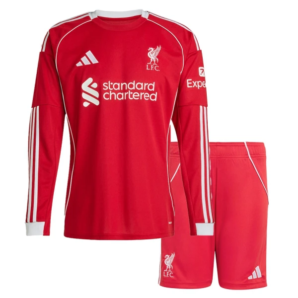 Fotbalové Dresy Liverpool FC Dětské Domácí 2025-26 Dlouhý Rukáv Fotbalové Dresy Liverpool FC Dětské Domácí 2025-26 Dlouhý Rukáv