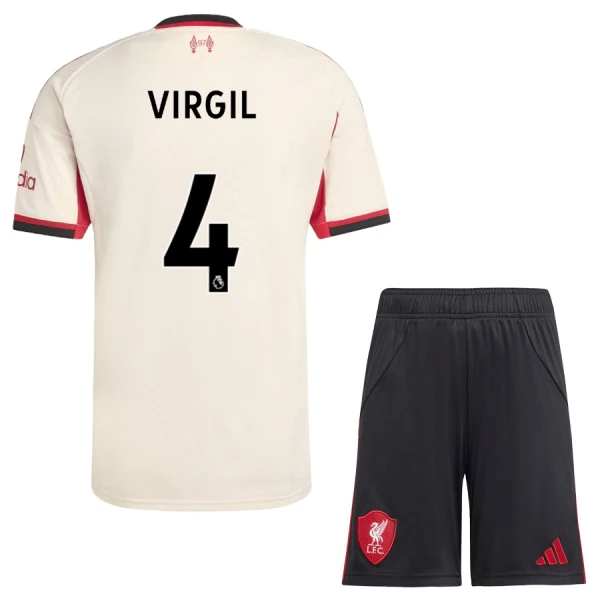 Fotbalové Dresy Liverpool FC Virgil van Dijk 4 Dětské Venkovní 2025-26 Fotbalové Dresy Liverpool FC Virgil van Dijk 4 Dětské Venkovní 2025-26