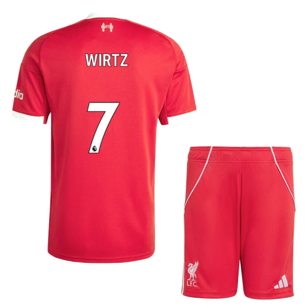 Fotbalové Dresy Liverpool FC Wirtz 7 Dětské Domácí 2025-26 Fotbalové Dresy Liverpool FC Wirtz 7 Dětské Domácí 2025-26