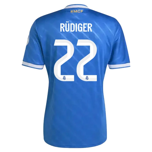 Fotbalové Dresy Real Madrid Rudiger 22 Alternativní 2025-26 Fotbalové Dresy Real Madrid Rudiger 22 Alternativní 2025-26