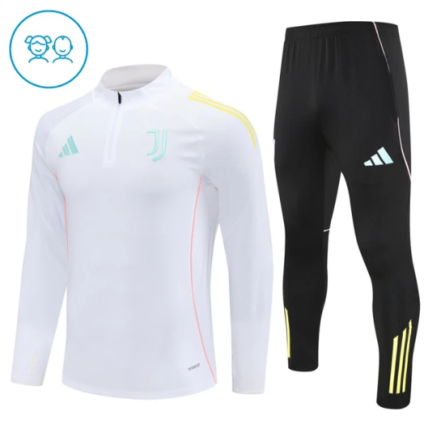 Juventus Tréninkové Teplákové Soupravy Dětské 2025-26 Bílá
