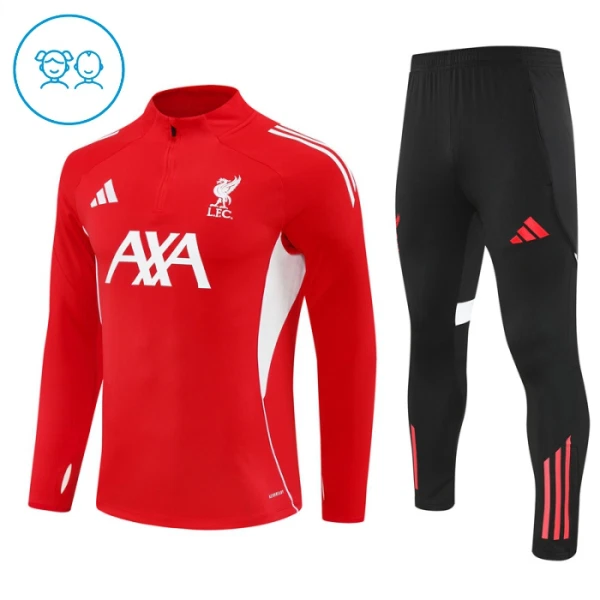 Liverpool FC Tréninkové Teplákové Soupravy Dětské 2025-26 Červená