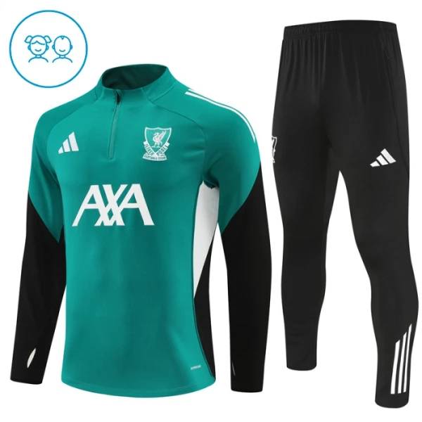 Liverpool FC Tréninkové Teplákové Soupravy Dětské 2025-26 Zelená