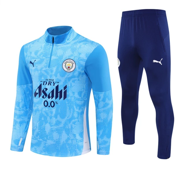Manchester City Tréninkové Teplákové Soupravy 2025-26 Modrá