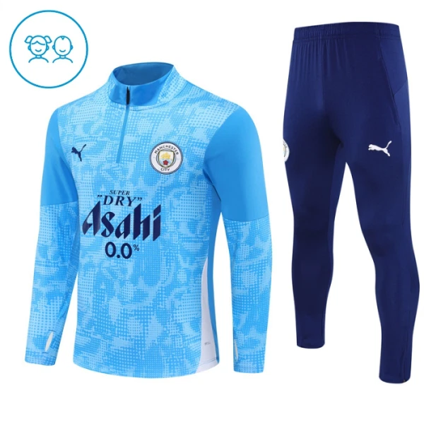Manchester City Tréninkové Teplákové Soupravy Dětské 2025-26 Modrá
