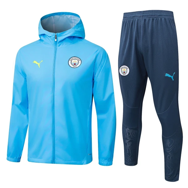 Manchester City Tréninkový Bunda Kapucí Soupravy 2025-26 Modrá