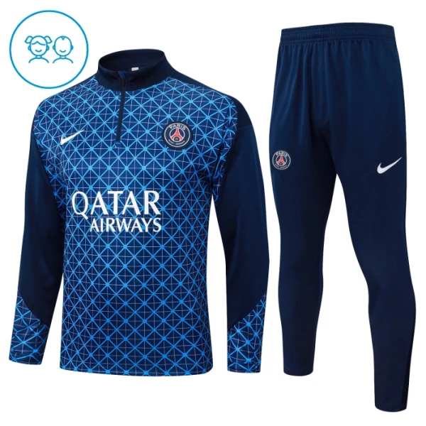 Paris Saint-Germain Tréninkové Teplákové Soupravy Dětské 2025-26 Modrá