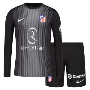 Brankářské Fotbalové Dresy Atlético Madrid Dětské 2025-26 Černá Dlouhý Rukáv Brankářské Fotbalové Dresy Atlético Madrid Dětské 2025-26 Černá Dlouhý Rukáv