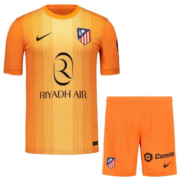 Brankářské Fotbalové Dresy Atlético Madrid Dětské 2025-26 Oranžový