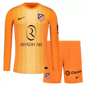 Brankářské Fotbalové Dresy Atlético Madrid Dětské 2025-26 Oranžový Dlouhý Rukáv Brankářské Fotbalové Dresy Atlético Madrid Dětské 2025-26 Oranžový Dlouhý Rukáv