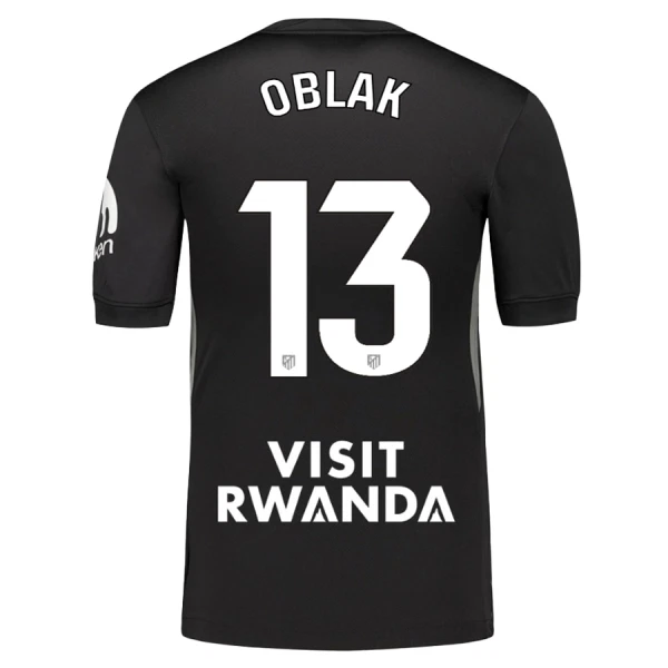Brankářské Fotbalové Dresy Atlético Madrid Jan Oblak 13 2025-26 Černá