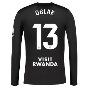 Brankářské Fotbalové Dresy Atlético Madrid Jan Oblak 13 2025-26 Černá Dlouhý Rukáv Brankářské Fotbalové Dresy Atlético Madrid Jan Oblak 13 2025-26 Černá Dlouhý Rukáv