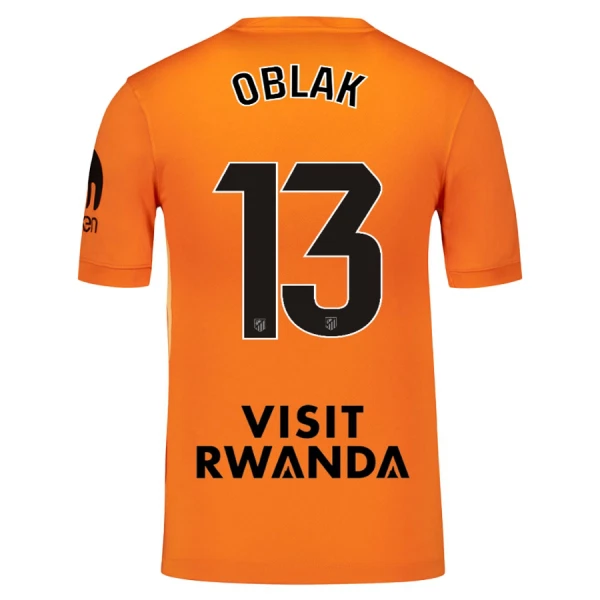 Brankářské Fotbalové Dresy Atlético Madrid Jan Oblak 13 2025-26 Oranžový