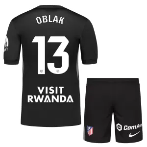 Brankářské Fotbalové Dresy Atlético Madrid Jan Oblak 13 Dětské 2025-26 Černá Brankářské Fotbalové Dresy Atlético Madrid Jan Oblak 13 Dětské 2025-26 Černá